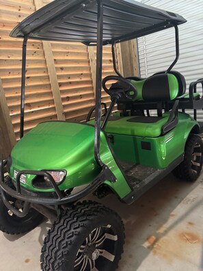 *Golf Cart available for rental only*  $75 per day (Must reserve the entire stay) $35 per stay golf cart cleaning fee.