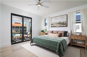 Wake up to sunshine, stretch out in your king bed, and step out to the pool