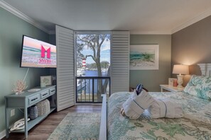 Primary Bedroom with Zero-Gravity Bed and Views of the Harbour Town Lighthouse