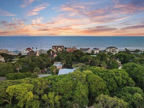 Birds eye view of Folly Beach!
