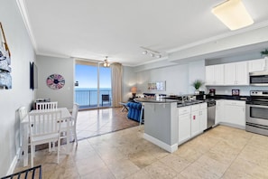 Kitchen to living room view