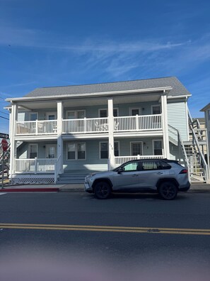 Front of Building.  Property (unit 4) is second floor unit on right.