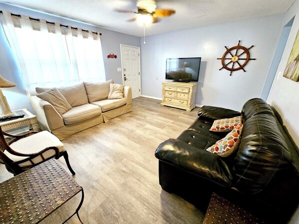 Living room with flat screen TV