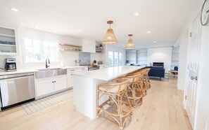 Open plan kitchen and living area