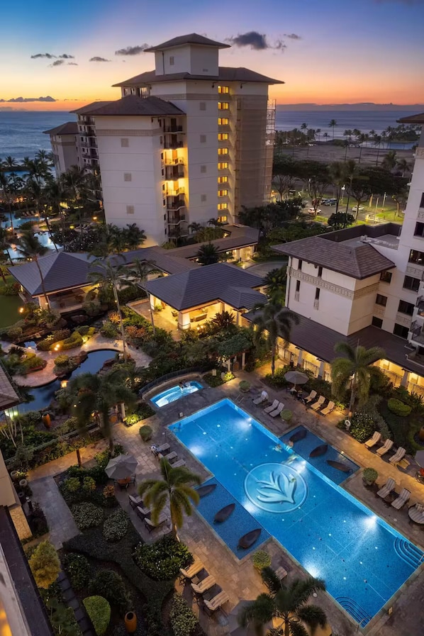 View from West Lanai at sunset