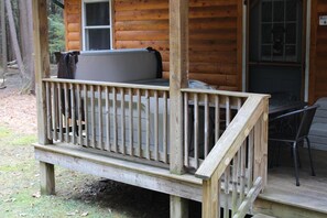 hot tub on porch