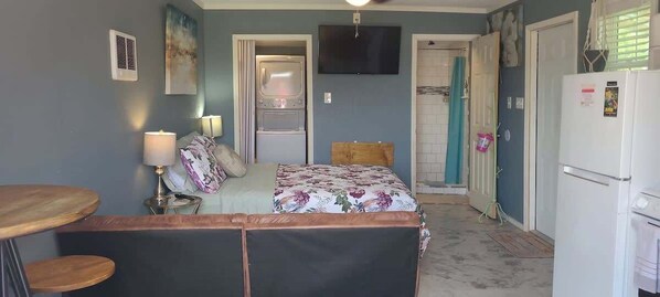 Open floor concept, with inhouse washer and dryer. 
