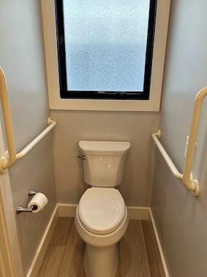 Master Bath Toilet with grab bars