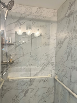 Big walk in shower in master bath