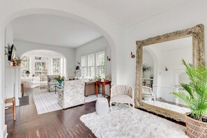 Walk into a huge mirror and a character filled room