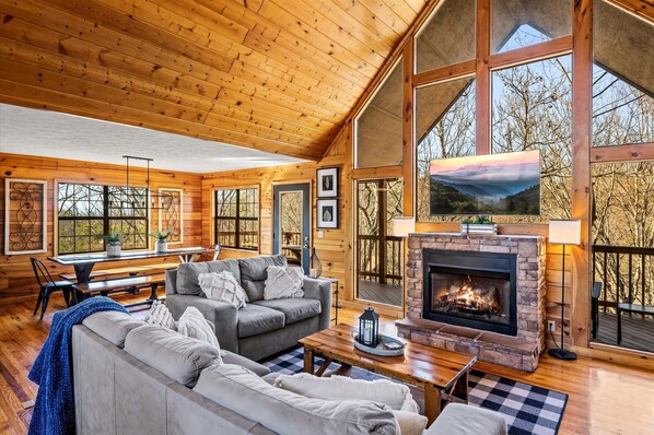Cozy vibes in the main-level living room!