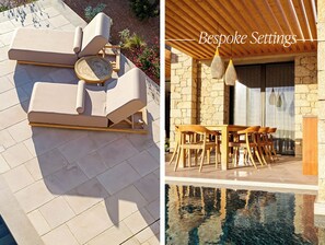 Experience al fresco living, surrounded by the beauty of Mani.