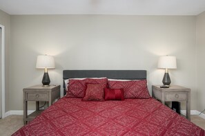 Comfortable bed for two.