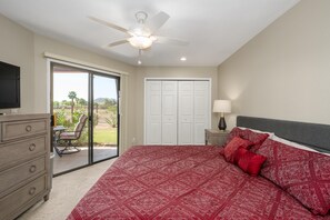 Private exit out to your oversized patio overlooking the golf course.