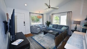 Unwind after a day of exploring with a cup of coffee, drink or hot tea and relax with a good book, or fun games with the family.