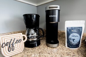Enjoy a cup of coffee in the morning