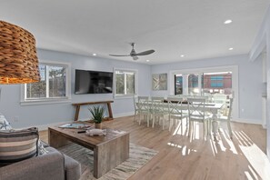Main floor- open concept with views