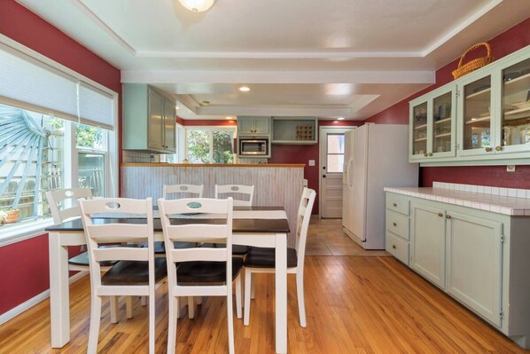 Large dining area/kitchen area