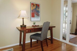 Work desk in living area