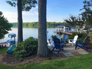 Beautiful lake views from the fire pit