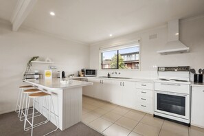 Open plan kitchen living and dining
