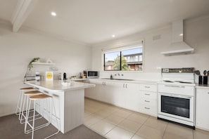 Open plan kitchen living and dining