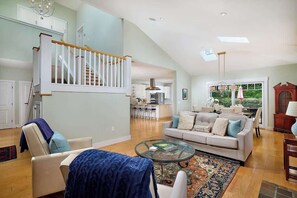 Tons of natural light in the family room