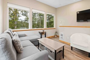 Living room with a smart TV