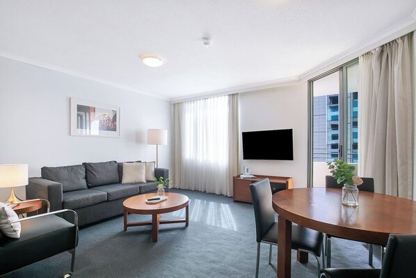 Kick back on the sofa and watch your favourite TV shows for a peaceful evening.