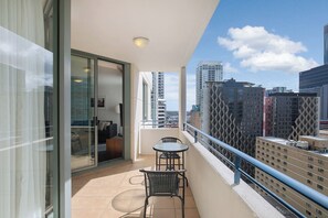 Immerse yourself in the city charm with a coffee in hand to wind down on the private balcony.