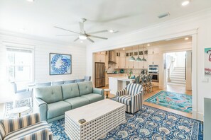 Great room of Blue Water Paradise!  Lots of light all over!
