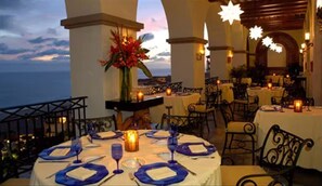 Outdoor banquet area