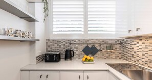 Fully equipped kitchen with everything you need.