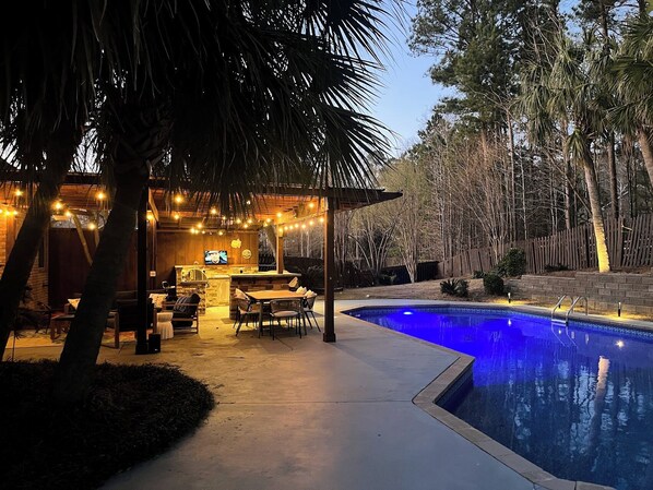 Outdoor pool area