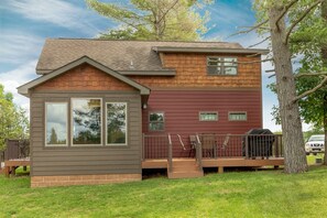 Cabin Exterior and Back Deck with Propane Grill.