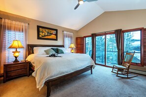 The elevated, plush king bed provides the ultimate retreat in the master suite.