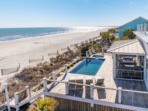 A stunning custom designed oceanfront home with endless views of the Atlantic Ocean