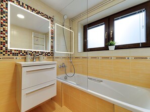 Plumbing Fixture, Flooring, Interior Design, Bathroom, Floor, Plumbing, Sink, Tap, Tile, Bathroom Cabinet