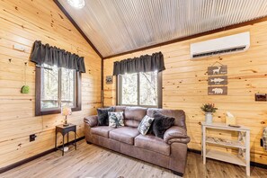 Studio | Queen Sleeper Sofa | Electric Fireplace | Mini-Split A/C & Heating