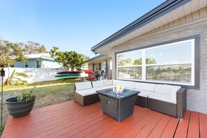 The Ultimate Outdoor Hangout—Comfy Seating, a Firepit, and Good Vibes!
