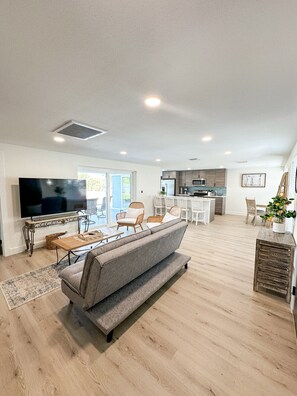 Living room with full size futon