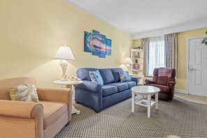 Living Room Area with Queen Sleeper Sofa