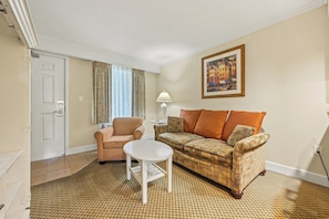 Living Area with Queen Sleeper Sofa