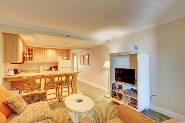 Living Room with Flat Panel TV