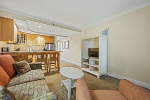 Living Area with Queen Sleeper Sofa