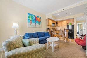 Living Area with Queen Sleeper Sofa