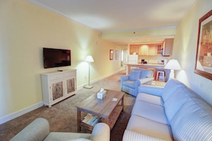 Living Area with Queen Sleeper Sofa