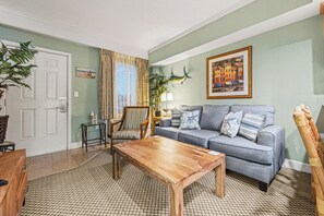 Living Area with Queen Sleeper Sofa