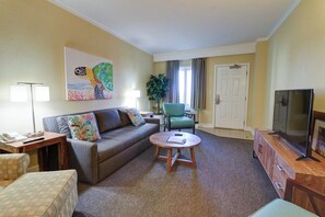 Living Area with Queen Sleeper Sofa
