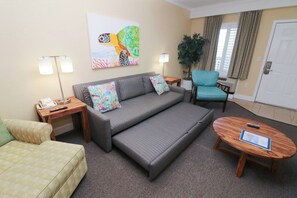 Living Area with Queen Sleeper Sofa